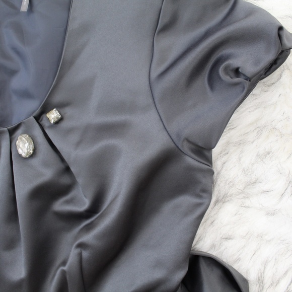 SOLD Kristin Davis Gray Dress W/Pockets - Picture 6 of 8